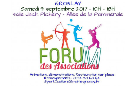 Prochain R.D.V. : forum des associations samedi 9 septembre 2017